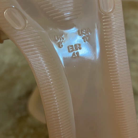 NWOT Pink and Gold Bamboo Sandals - Picture 4 of 4